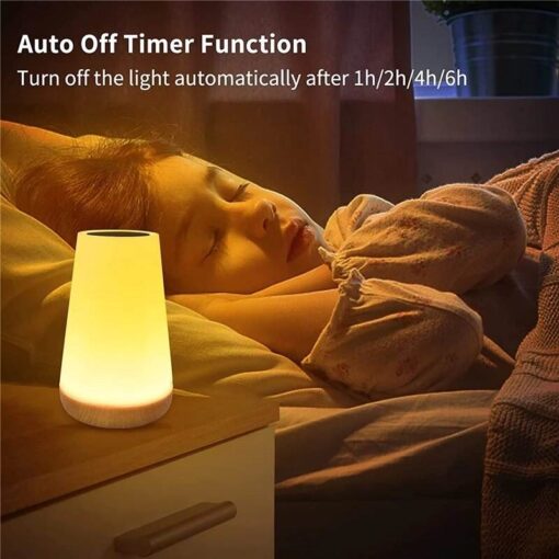Table Lamp Bedside Lamp For Bedroom 13 Color Changing Touch Night Light RGB Remote Dimmable USB Rechargeable Portable Room Light - Image 5